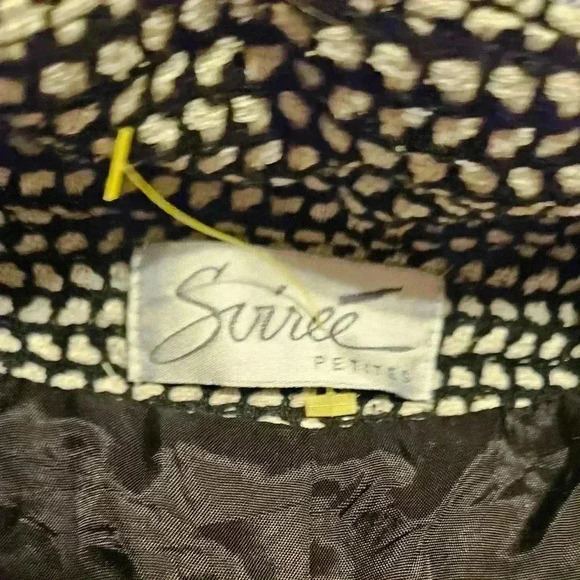 Soiree Womens Houndstooth Black and White Dress Jacket Size XS - Picture 4 of 12